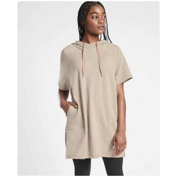 NWOT ATHLETA Cabana Nep Tunic Pool Beach Pullover Hoodie Coverup Size Small - Picture 1 of 4